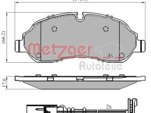 Set placute frana METZGER 1170814 – FORD | AutoRival