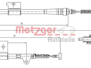 Cablu frana de parcare METZGER 17.0334 – FORD | AutoRival