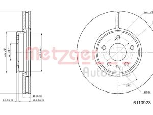 Disc frana METZGER 6110923 – FORD | AutoRival