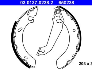 Set saboti frana ATE 03.0137-0238.2 – FORD | AutoRival