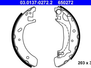 Set saboti frana ATE 03.0137-0272.2 – FORD | AutoRival