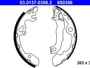 Set saboti frana ATE 03.0137-0356.2 – FORD | AutoRival