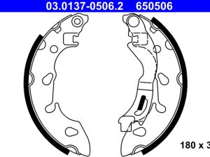 Set saboti frana ATE 03.0137-0506.2 – FORD | AutoRival