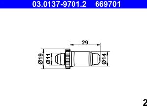 Set accesorii saboti frana parcare ATE 03.0137-9701.2 – FORD | AutoRival