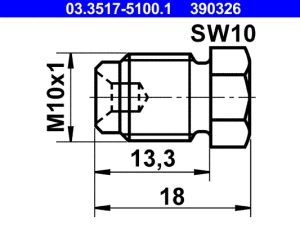 Surub de inchidere pompa centrala de frana ATE 03.3517-5100.1 – FORD | AutoRival
