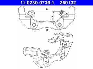 Suport etrier ATE 11.0230-0736.1 – FORD | AutoRival