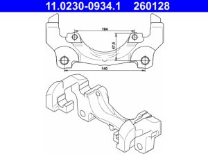 Suport etrier ATE 11.0230-0934.1 – FORD | AutoRival