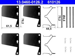 Set accesorii placute frana ATE 13.0460-0126.2 – FORD | AutoRival