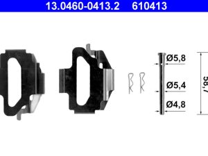 Set accesorii placute frana ATE 13.0460-0413.2 – FORD | AutoRival