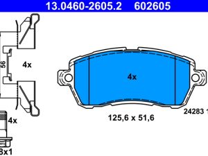 Set placute frana ATE 13.0460-2605.2 – FORD | AutoRival