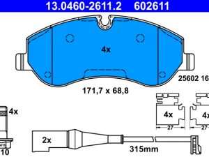 Set placute frana ATE 13.0460-2611.2 – FORD | AutoRival