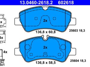 Set placute frana ATE 13.0460-2618.2 – FORD | AutoRival