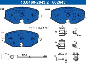 Set placute frana ATE 13.0460-2643.2 – FORD | AutoRival