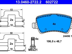 Set placute frana ATE 13.0460-2722.2 – FORD | AutoRival