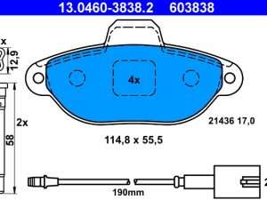 Set placute frana ATE 13.0460-3838.2 – FORD | AutoRival