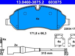 Set placute frana ATE 13.0460-3875.2 – FORD | AutoRival