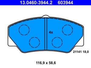 Set placute frana ATE 13.0460-3944.2 – FORD | AutoRival