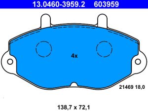 Set placute frana ATE 13.0460-3959.2 – FORD | AutoRival