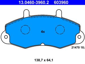 Set placute frana ATE 13.0460-3960.2 – FORD | AutoRival