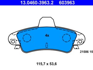 Set placute frana ATE 13.0460-3963.2 – FORD | AutoRival