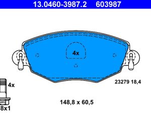 Set placute frana ATE 13.0460-3987.2 – FORD | AutoRival
