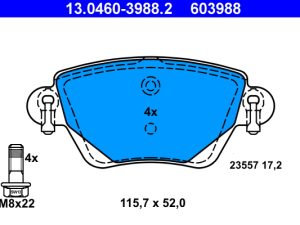 Set placute frana ATE 13.0460-3988.2 – FORD | AutoRival
