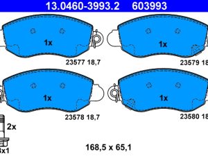 Set placute frana ATE 13.0460-3993.2 – FORD | AutoRival