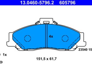 Set placute frana ATE 13.0460-5796.2 – FORD | AutoRival