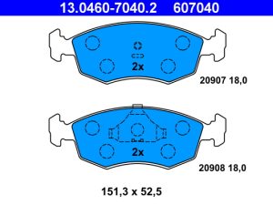 Set placute frana ATE 13.0460-7040.2 – FORD | AutoRival