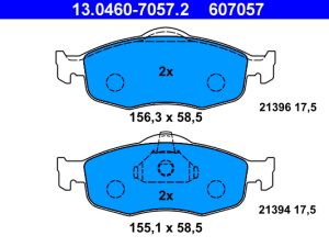Set placute frana ATE 13.0460-7057.2 – FORD | AutoRival