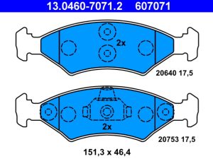 Set placute frana ATE 13.0460-7071.2 – FORD | AutoRival