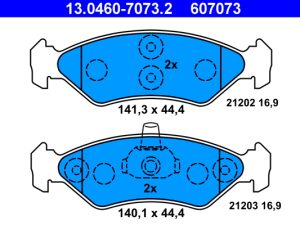 Set placute frana ATE 13.0460-7073.2 – FORD | AutoRival