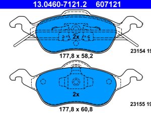 Set placute frana ATE 13.0460-7121.2 – FORD | AutoRival