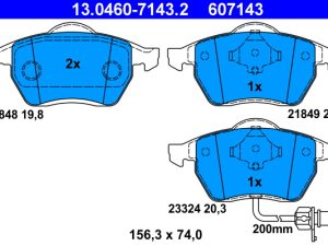 Set placute frana ATE 13.0460-7143.2 – FORD | AutoRival