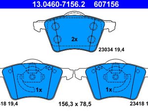 Set placute frana ATE 13.0460-7156.2 – FORD | AutoRival