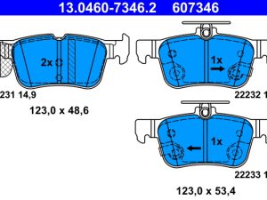 Set placute frana ATE 13.0460-7346.2 – FORD | AutoRival