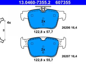 Set placute frana ATE 13.0460-7355.2 – FORD | AutoRival