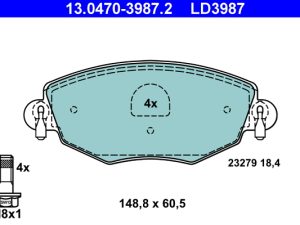Set placute frana ATE 13.0470-3987.2 – FORD | AutoRival