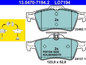 Set placute frana ATE 13.0470-7194.2 – FORD | AutoRival