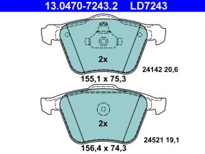 Set placute frana ATE 13.0470-7243.2 – FORD | AutoRival