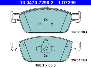 Set placute frana ATE 13.0470-7299.2 – FORD | AutoRival