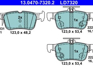 Set placute frana ATE 13.0470-7320.2 – FORD | AutoRival