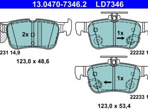 Set placute frana ATE 13.0470-7346.2 – FORD | AutoRival