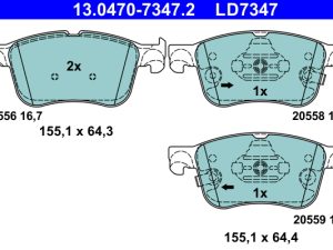 Set placute frana ATE 13.0470-7347.2 – FORD | AutoRival