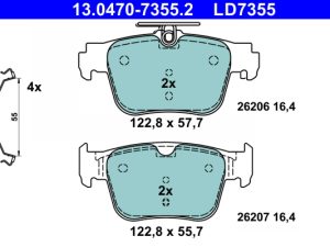 Set placute frana ATE 13.0470-7355.2 – FORD | AutoRival