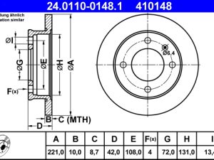 Disc frana ATE 24.0110-0148.1 – FORD | AutoRival