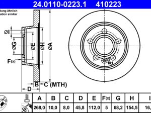 Disc frana ATE 24.0110-0223.1 – FORD | AutoRival