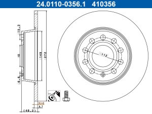 Disc frana ATE 24.0110-0356.1 – FORD | AutoRival