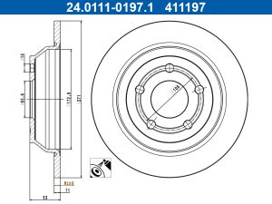 Disc frana ATE 24.0111-0197.1 – FORD | AutoRival