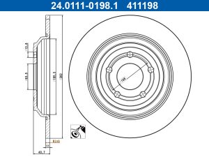 Disc frana ATE 24.0111-0198.1 – FORD | AutoRival